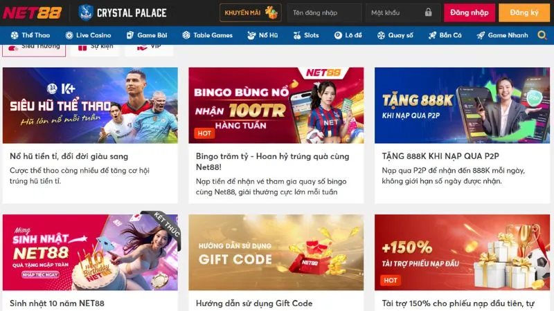 Hệ thống khuyến mãi giá trị và độc quyền tại nhà cái