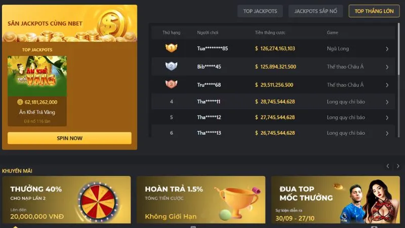 Các khuyến mãi giá trị