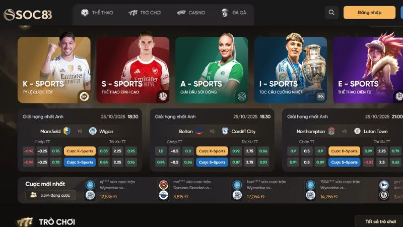 Nhà cái SOC88 đảm bảo uy tín và minh bạch