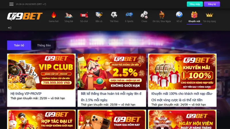 Tổng hợp những chương trình khuyến mãi của nhà cái