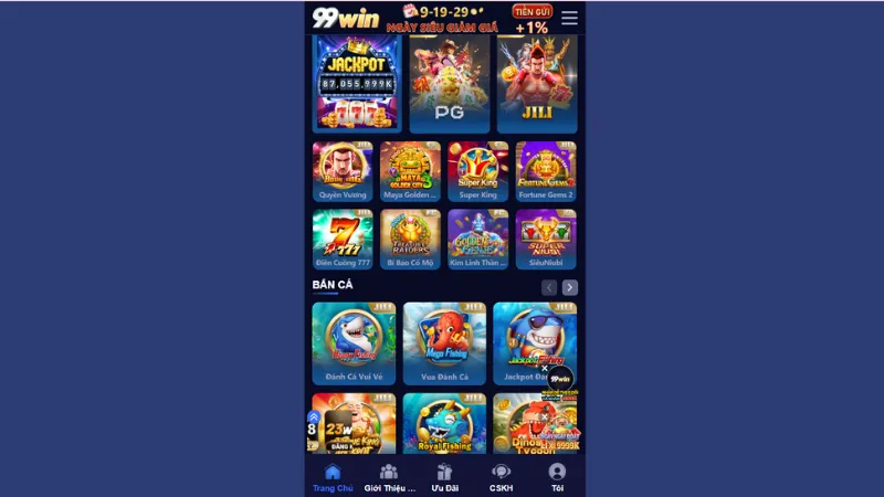 Giới thiệu các sảnh cá cược tại 99win