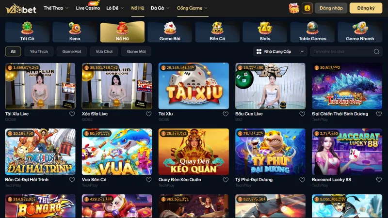 Nổ hũ đổi thưởng tích hợp jackpot khủng đến từ các nhà cung cấp nổi tiếng